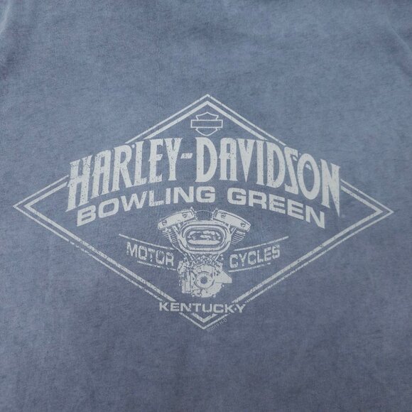 Harley Davidson T Shirt Mens XL Double Sided Light Gray Bowling Green Kentucky - Picture 8 of 16